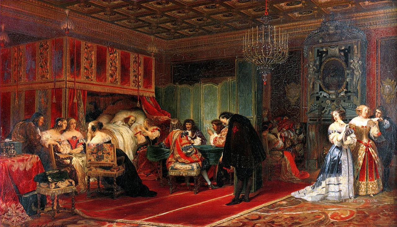Cardinal Mazarin Mourir 1830 Histoires de la taille de la vie Hippolyte Delaroche Peintures à l'huile
